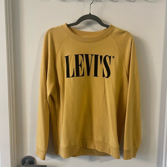 Levi’s Mustard Yellow Crewneck Sweatshirt, Size Small - Picture 1 of 8